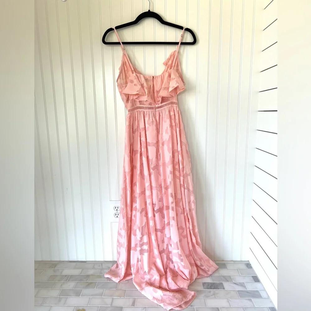 A.Peach High/Low Lace Dress - Picture 4 of 10